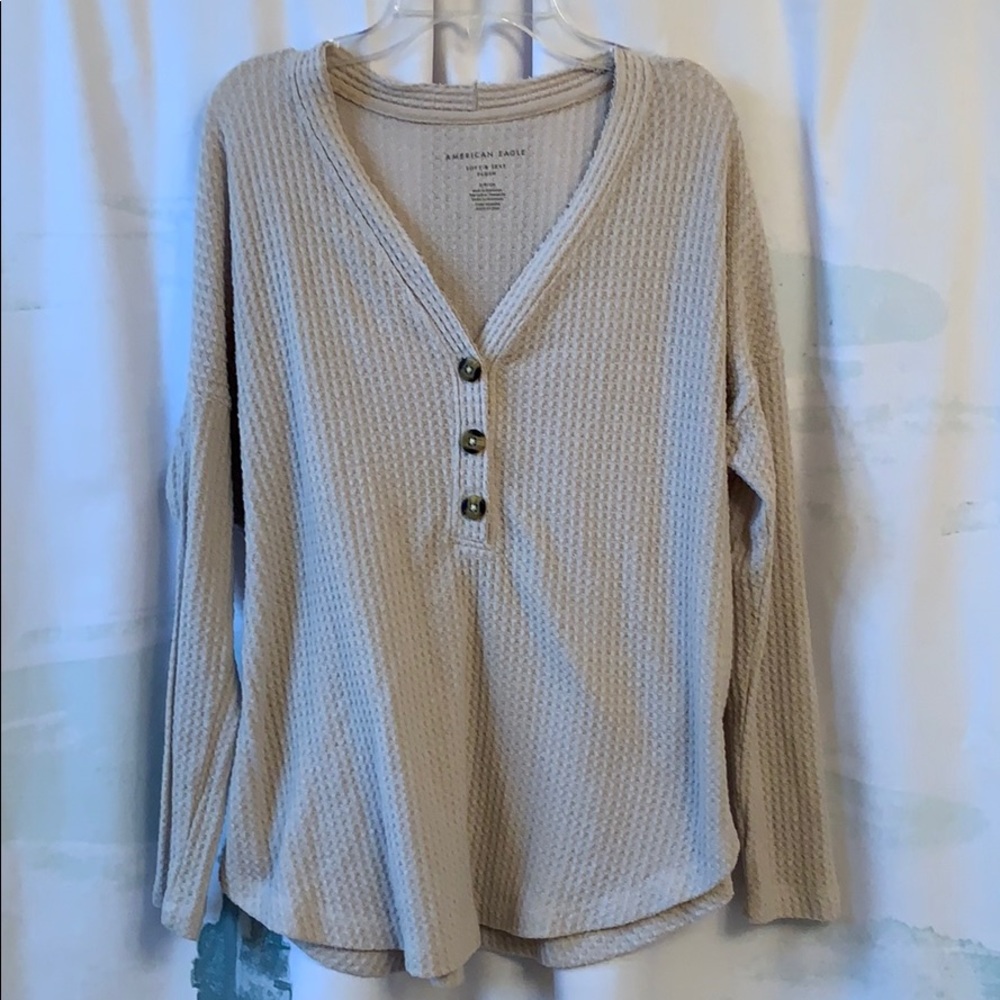 American eagle waffle knit top